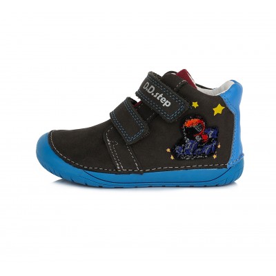 D.D. step barefoot chlapčenská detská celokožená obuv  S070-974 Royal Blue